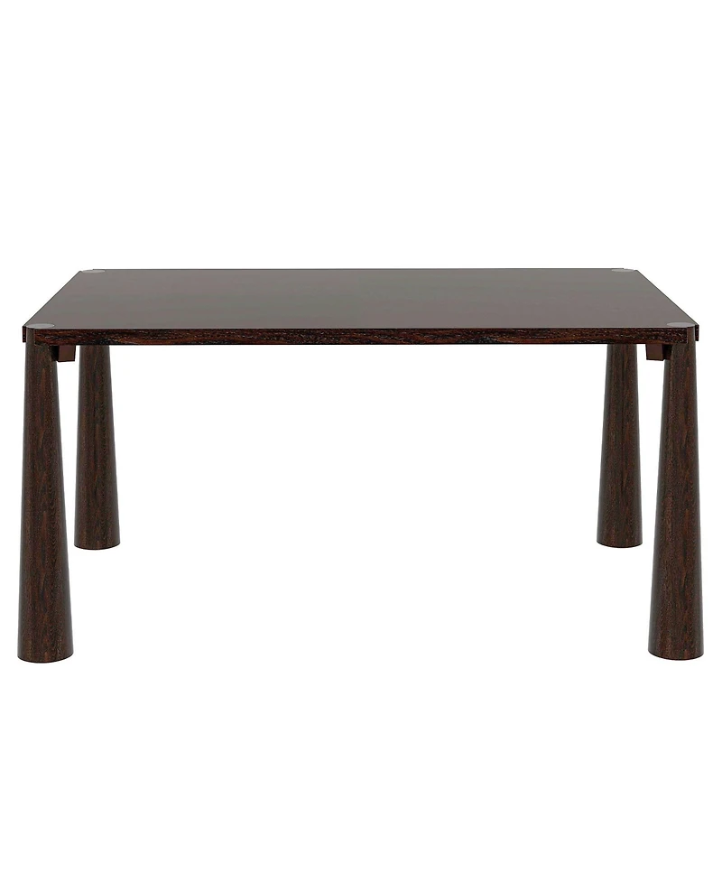 Streamdale Furniture | 7-Piece | Wood & Upholstered | Espresso Finish | Dining Set (Table & 6 Chairs)