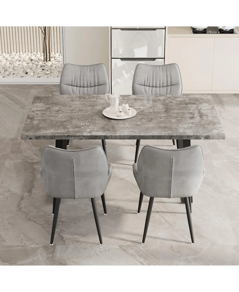 Streamdale Furniture 62.9" Rectangular Dining Table & 4-Chair Set