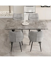 Streamdale Furniture 62.9" Rectangular Dining Table & 4-Chair Set