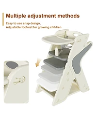 Streamdale Furniture Adjustable Highchair & Toddler Tower with 5-Point Harness