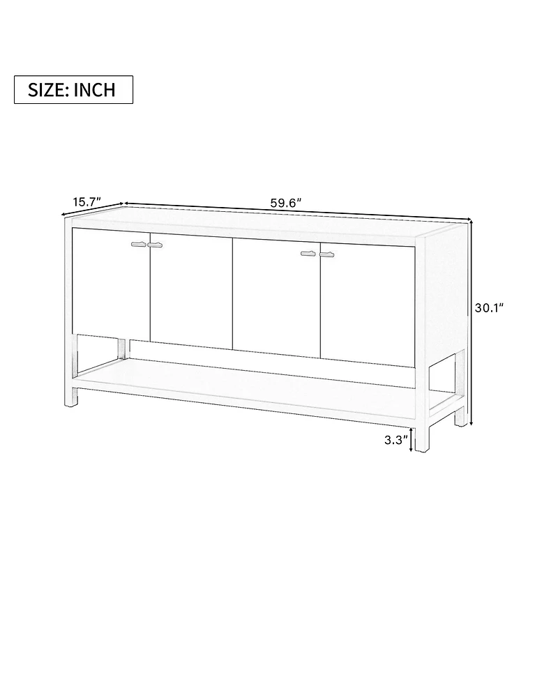 Streamdale Furniture Functional Entryway Console Table with Ample Storage,Suitable for Study,Entrance and Living Room