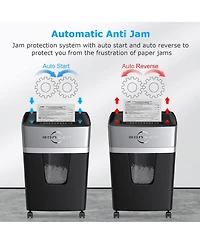 Bonsaii 12-Sheet Micro-Cut Shredder, P-4 Security, 40-min run, 55dB Quiet, Shreds Paper/Cards/Staples, 5.3Gal Bin, Home/Office