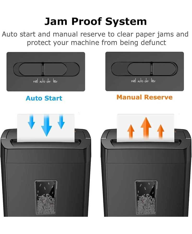Bonsaii 12-Sheet Crosscut Shredder, P-4, 5.5Gal Bin, Shreds Paper/Cards/Mail/Staples, Heavy-Duty, Home Office