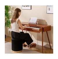 Hongge Full Size Digital Piano with Weighted Keys Drawer Desk Design and Triple Pedals
