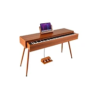 Hongge Full Size Digital Piano with Weighted Keys Drawer Desk Design and Triple Pedals