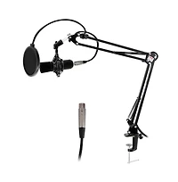 Pyle Adjustable Boom Arm Microphone Stand with Shock Mount PMKSH01