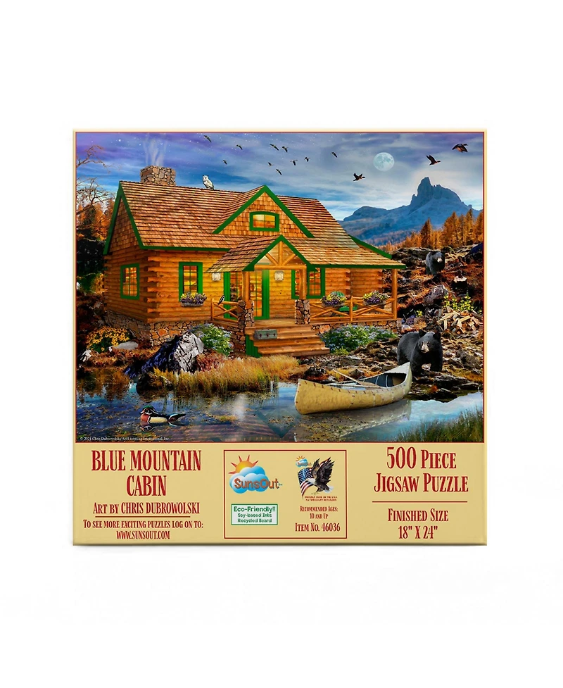SunsOut Mountain Cabin 500-piece Jigsaw Puzzle for Adults