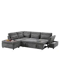 Streamdale Furniture 107" Modular Sectional Sofa with Ottoman