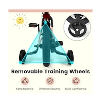 Hongge Kids Training Bike with Adjustable Seat Dual Brake System and Rubber Tires