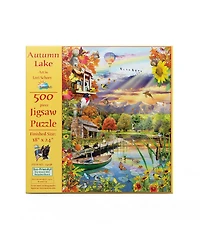 SunsOut Autumn Lake 500 piece Jigsaw Puzzle for Adults