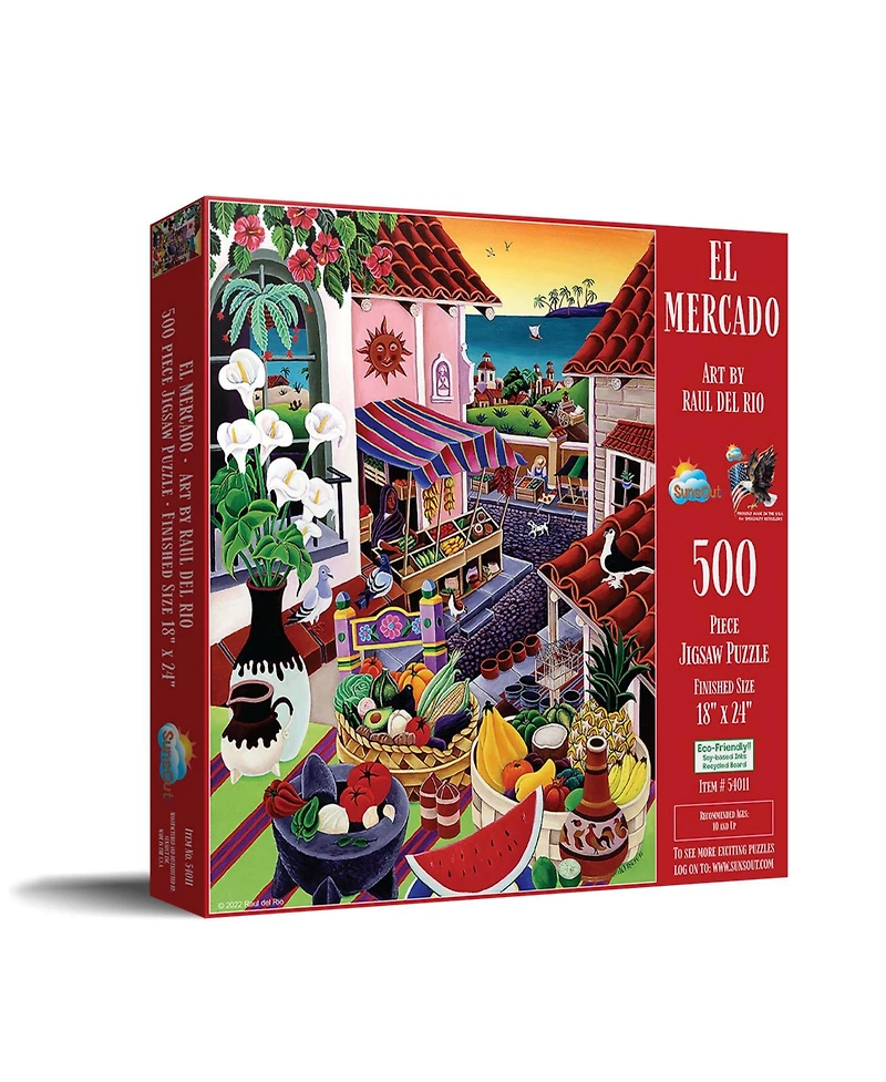SunsOut El Mercado 500 piece Jigsaw Puzzle for Adults