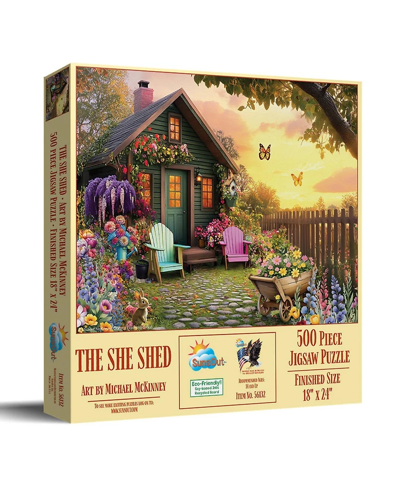 SunsOut The She Shed 500 piece Jigsaw Puzzle for Adults