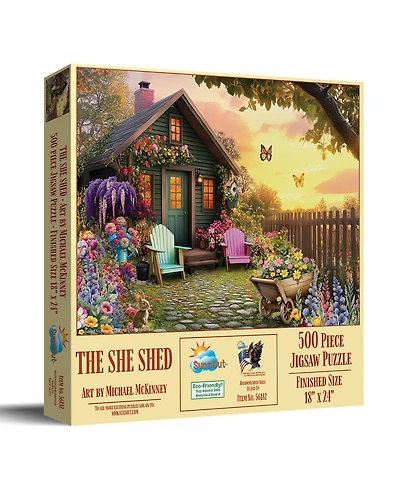 SunsOut The She Shed 500 piece Jigsaw Puzzle for Adults