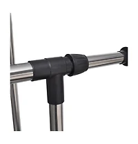 vidaXL Adjustable Clothes Rack 4 Castors 2 Hanging Rails