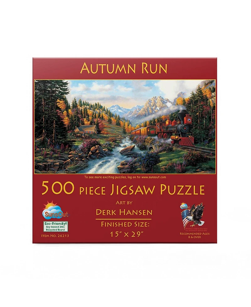 SunsOut Autumn Run 500 piece Jigsaw Puzzle for Adults