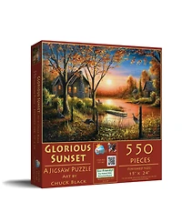 SunsOut Glorious Sunset 550 piece Jigsaw Puzzle for Adults Thanksgiving