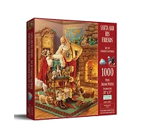 SunsOut Santa and His Friends 1000 piece Jigsaw Puzzle for Adults Christmas