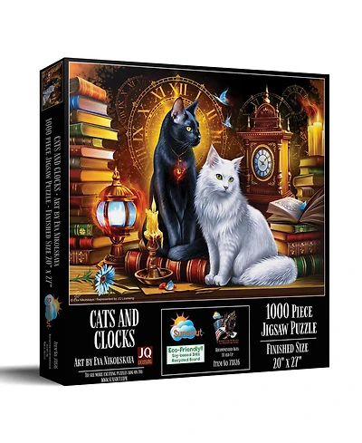 SunsOut Cats and Clocks 1000 piece Jigsaw Puzzle for Adults