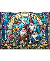 SunsOut Stained Glass Gnomes 300 piece Jigsaw Puzzle for Adults
