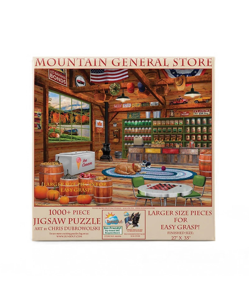 SunsOut Mountain General Store 1000 piece Jigsaw Puzzle for Adults Large Pieces