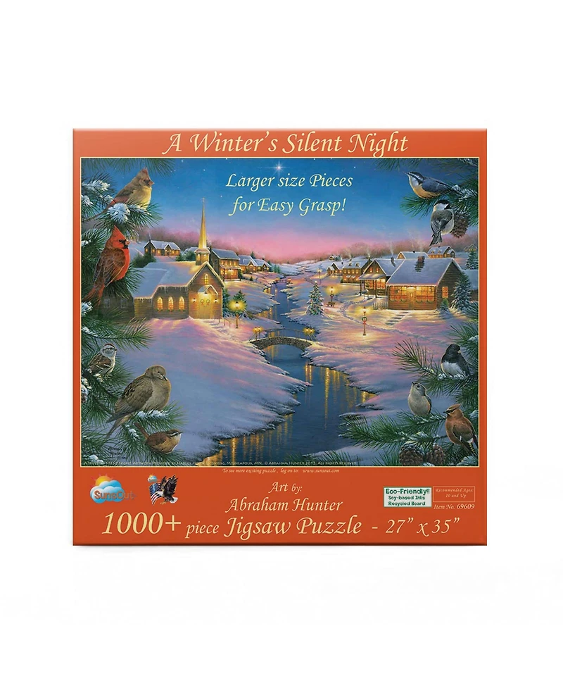SunsOut A Winter's Silent NIght 1000 piece Jigsaw Puzzle for Adults Large Pieces Christmas