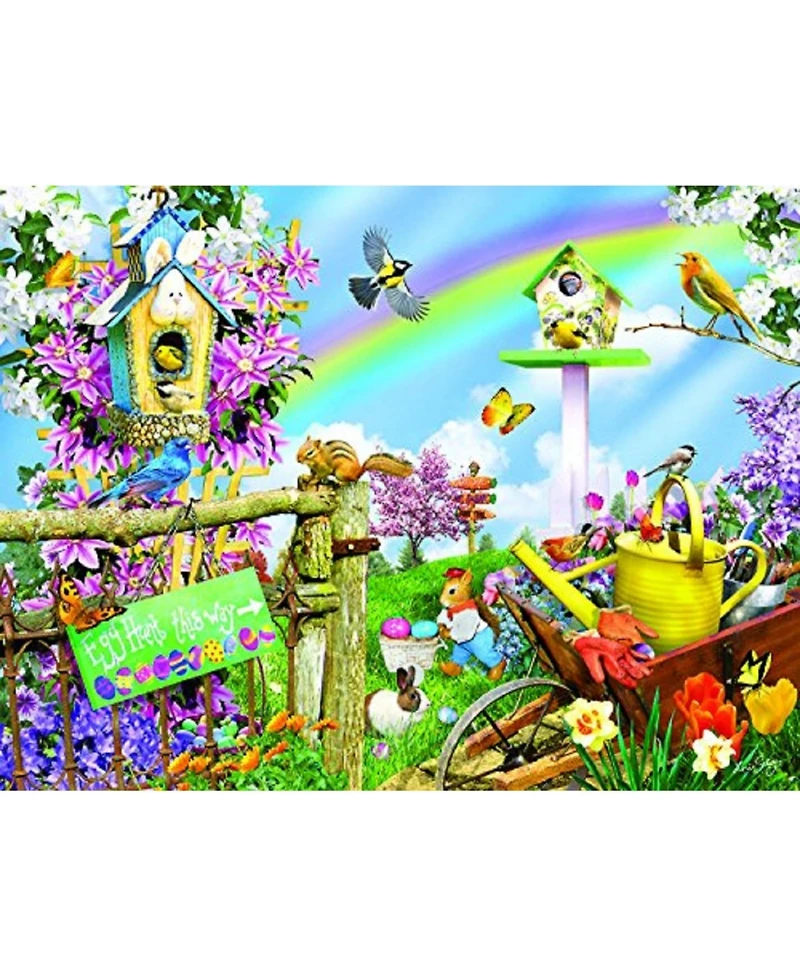 SunsOut Spring Egg Hunt 500 piece Jigsaw Puzzle for Adults Easter