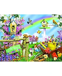 SunsOut Spring Egg Hunt 500 piece Jigsaw Puzzle for Adults Easter