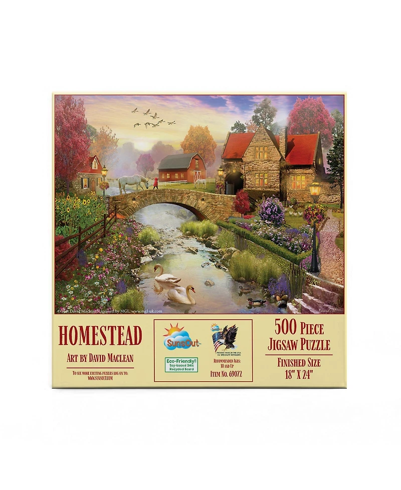 SunsOut Homestead 500 piece Jigsaw Puzzle for Adults