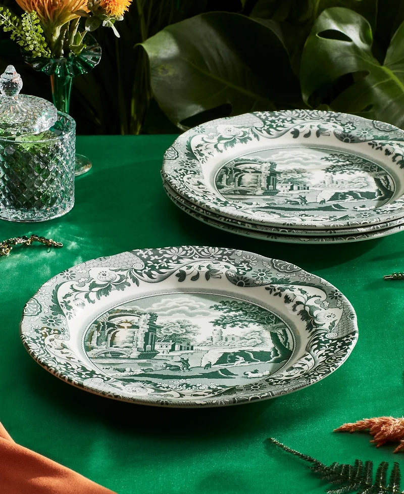 Spode Heritage Green Italian Dinner Plates, Set of 4