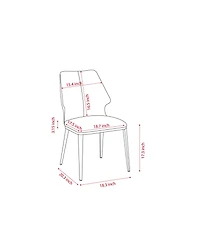 Streamdale Furniture Modern Gray & White Dining Chairs