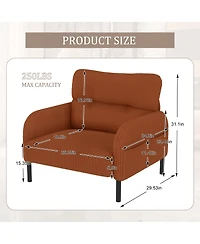 Streamdale Furniture Corduroy Wide Seat Chair