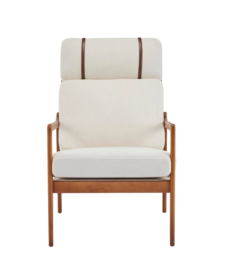 Streamdale Mid Century Modern Beige Accent Chair
