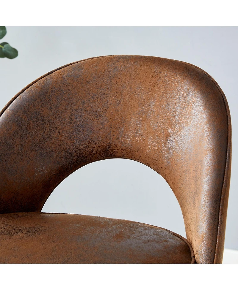 Streamdale Furniture 360 Brown Fabric Bar Chairs (Set of 2)