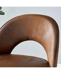 Streamdale Furniture 360 Brown Fabric Bar Chairs (Set of 2)