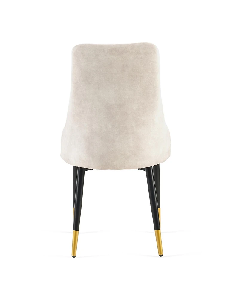 Streamdale Furniture Beige Dining Chairs Set of 2 Living Room Chair Modern Kitchen Armless Side Chair