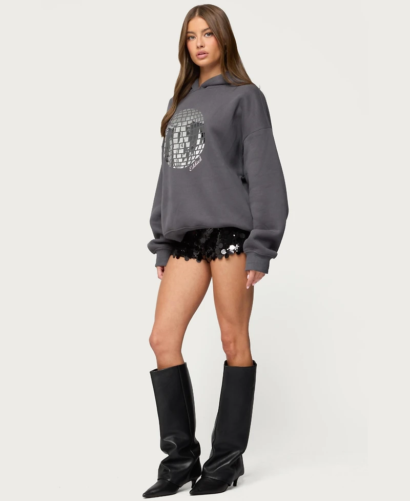 Edikted Women's Disco Ball Hoodie