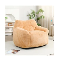Cesicia Bean Bag Sofa with Armrests High-Density Foam Stuffed Lazy for Adults Removable Cover