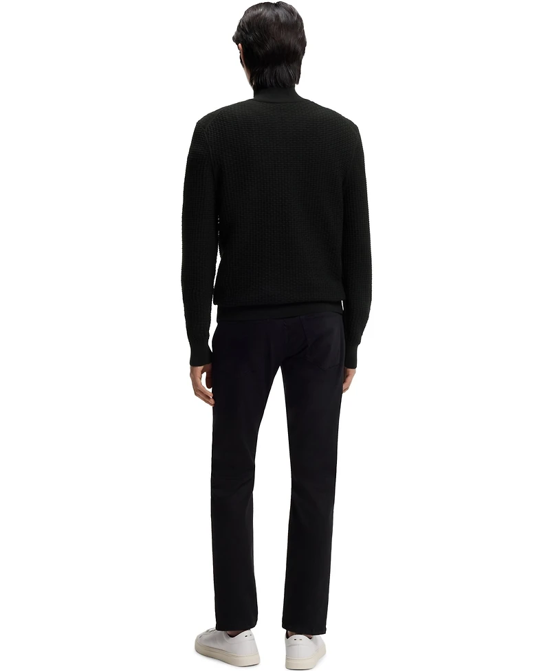 Boss by Hugo Boss Men's Quarter Zip Cotton Sweater