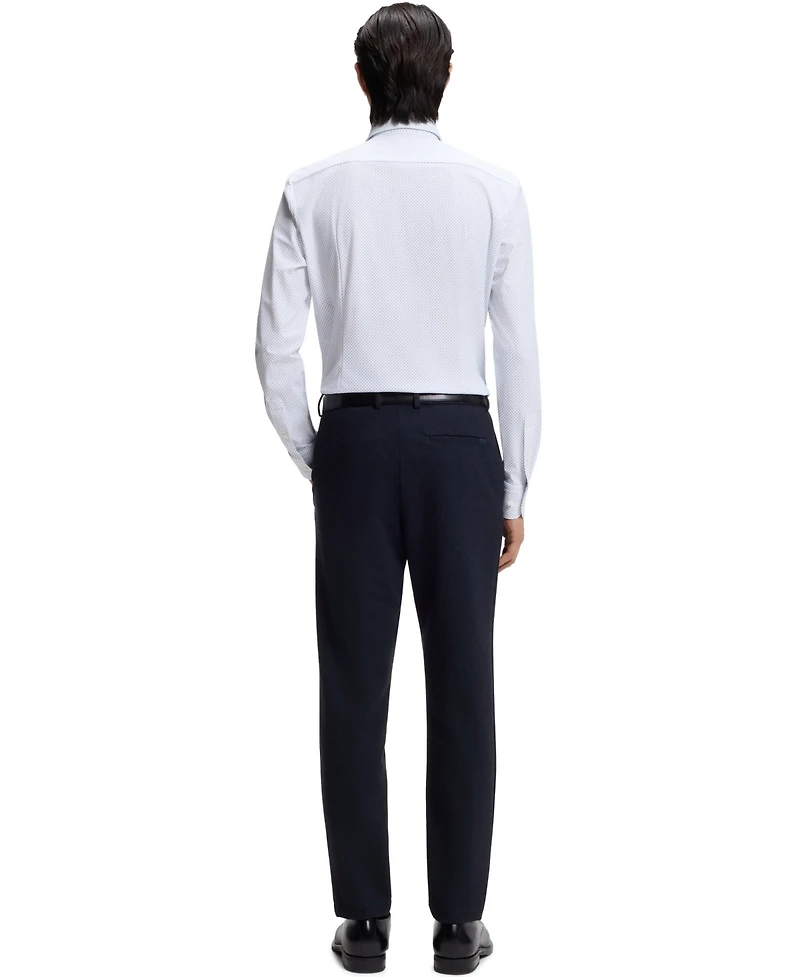 Boss by Hugo Men's Printed Performance-Stretch Slim-Fit Dress Shirt