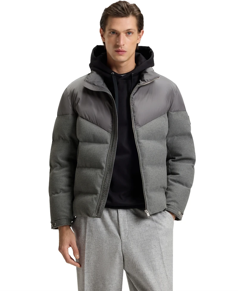 Boss by Hugo Men's Waterproof Brushed Flannel Jacket