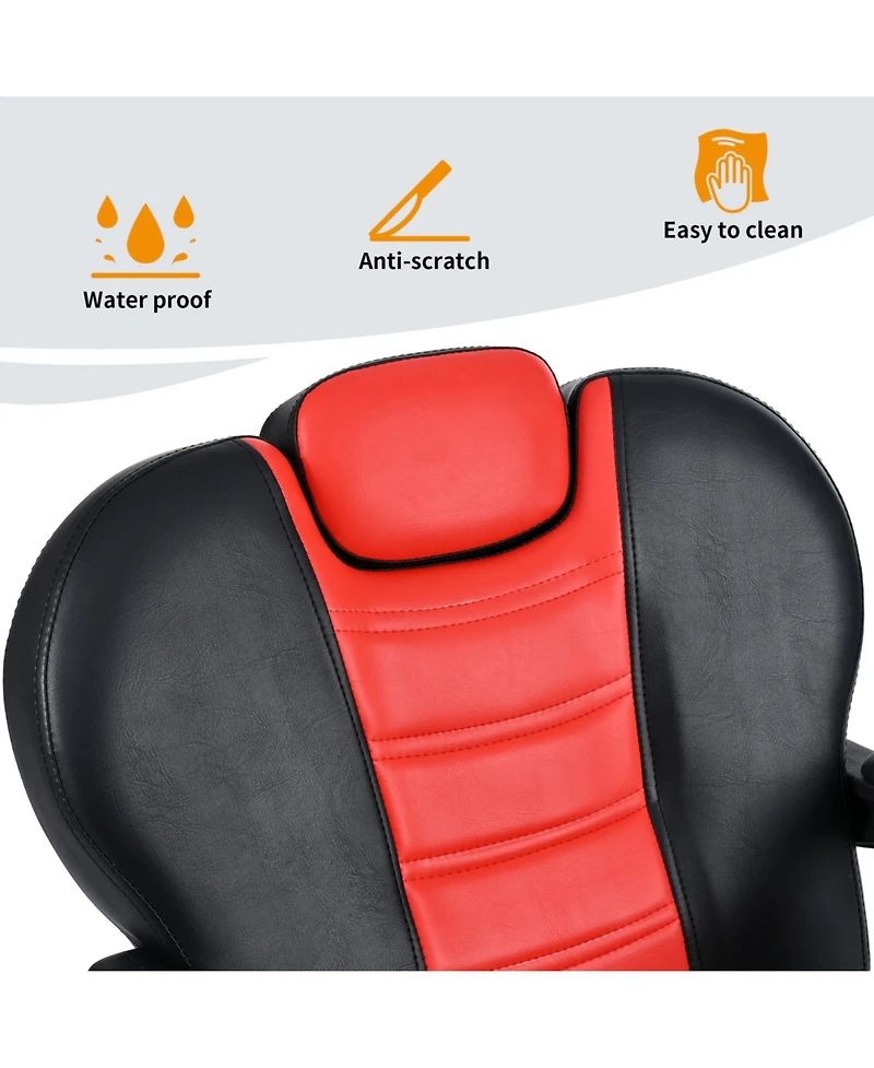 Streamdale Furniture Reclining Barber Chair with Hydraulic Pump and 360