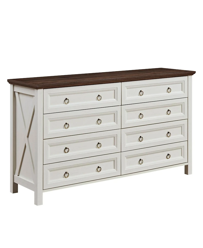 Streamdale Furniture Farmhouse 8-Drawer Tall Chest
