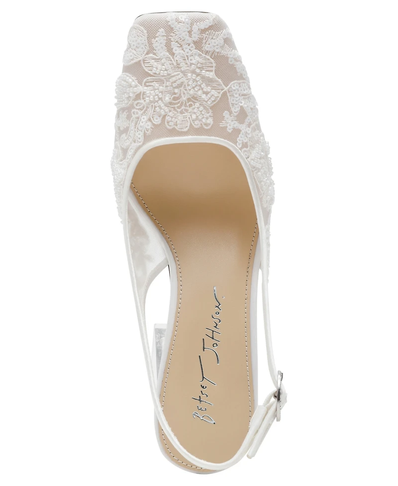 Betsey Johnson Women's Ninah Slingback Ankle Strap Pumps