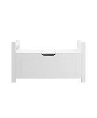 Streamdale Furniture Kids Toy Organizer Chest White Wood Storage Trunk
