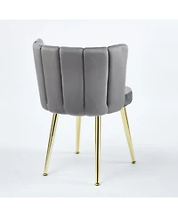 Streamdale Mid-Century Dining Set with Glass Table Top (5 Pieces)