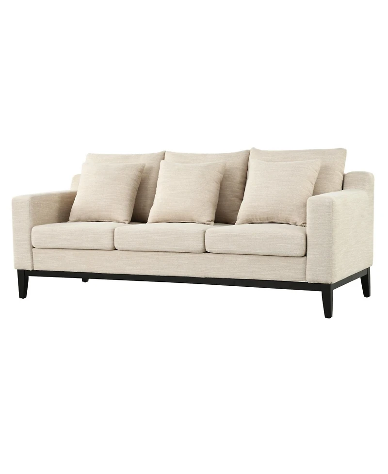 Streamdale Furniture Mira Comfy 3-Seat Sofa with Wooden Legs, Modern Style for Living Room or Study