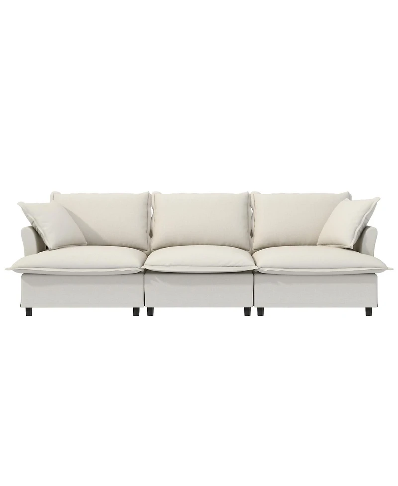 Streamdale Furniture 3-Seat Sofa Module with Pillows for Sectional