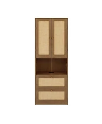 Streamdale Furniture Bookshelf with Usb 3 Drawers & 2 Doors