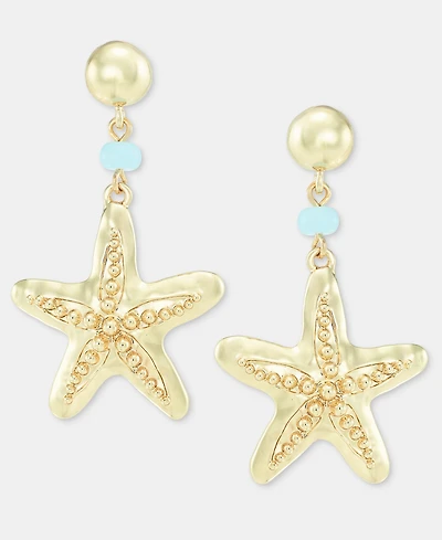 On 34th Bead & Starfish Drop Earrings, Macy's Exclusive