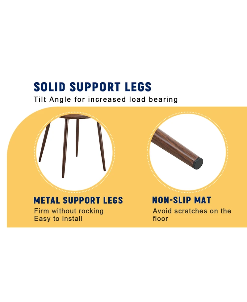 Streamdale Furniture Walnut Leg Suede Chair & Herringbone Table Dining Set